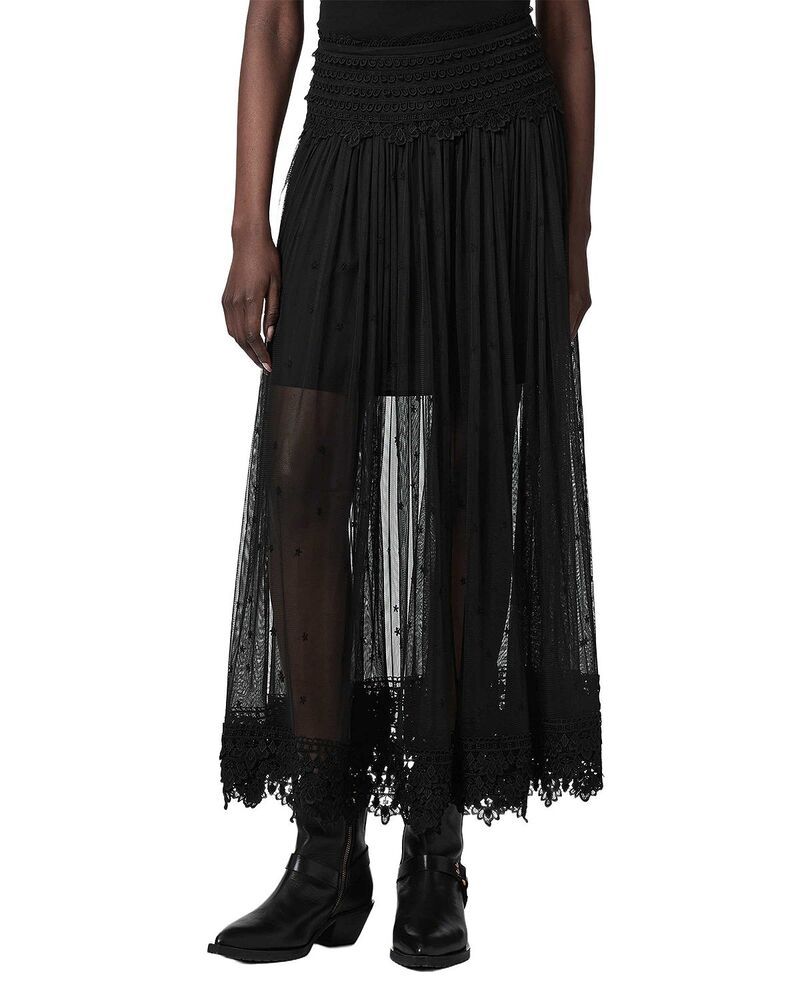 オールセインツ レディース ボトムスカート レース ALLSAINTS Trixie Lace Skirt Jet Black ブラック 58,080円