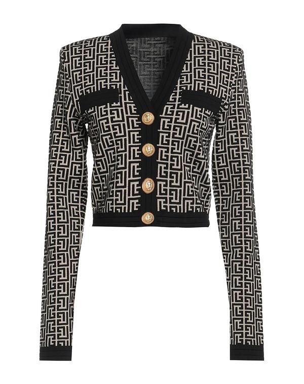 バルマン レディース アウター カーディガン BALMAIN Black ブラック