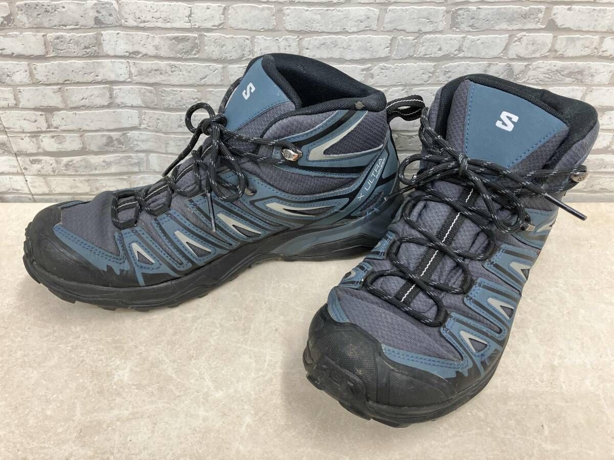SALOMON サロモン エックスウルトラ パイオニア ミッド ゴアテックス 471964 トレッキングシューズ 登山 アウトドア 27cm グレー×ブルー