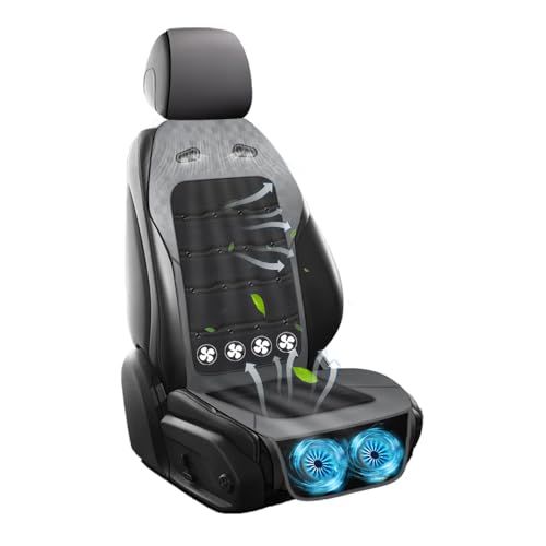 ★新品★クールシート 乗用車用 【プロ整備士監修 無段階風量調整 DC12V/24V対応】立体通気孔 カーシート カバー 強力ファン6つ装備 3Dメッシュ 冷風送風 通気性 シートカバー 3色用意 低作業音 快適 柔らかい 取付簡単 収納便利 f9e3dd82
