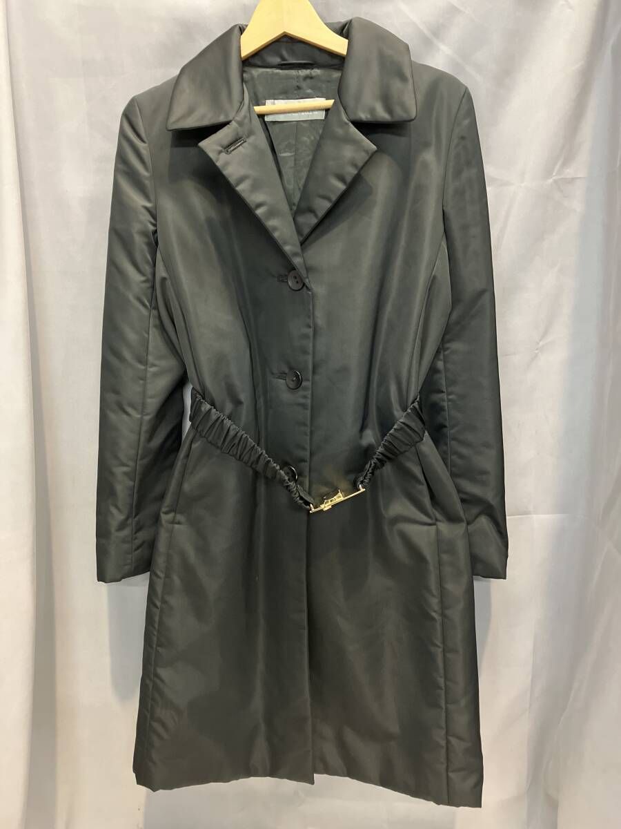 ★ Max Mara マックマーラ ナイロン ロングコート サイズ38 ブラック 通年
