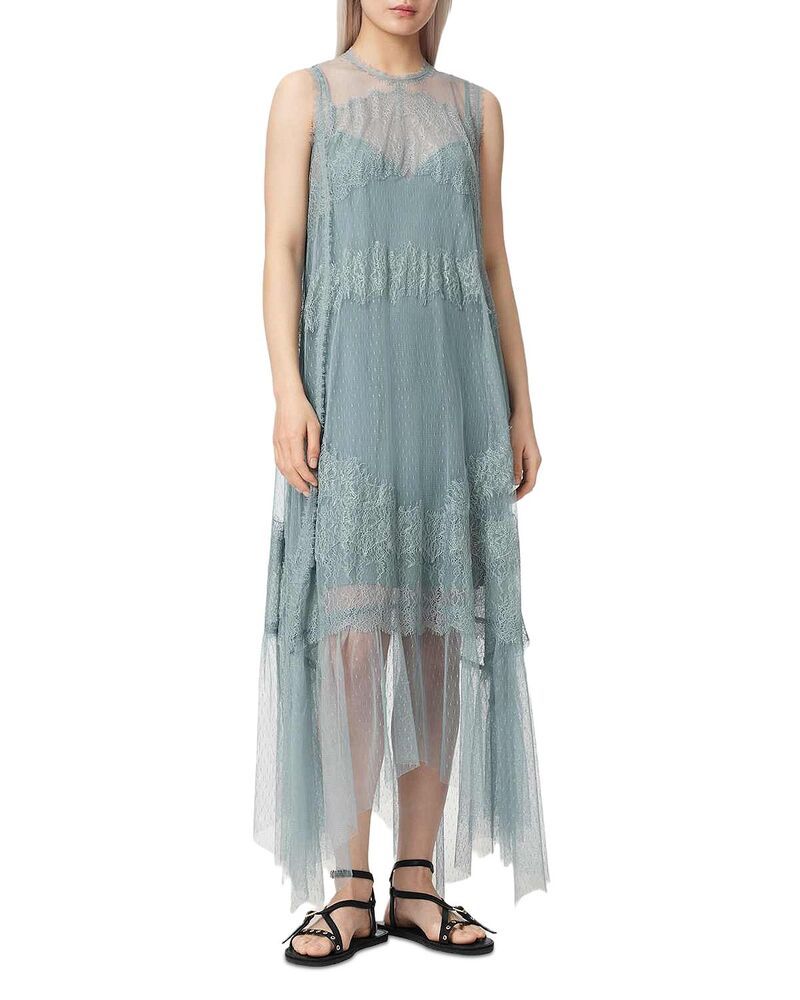 オールセインツ レディース トップス ワンピース ALLSAINTS Clara Dress Dusty Blue ブルー 58,080円