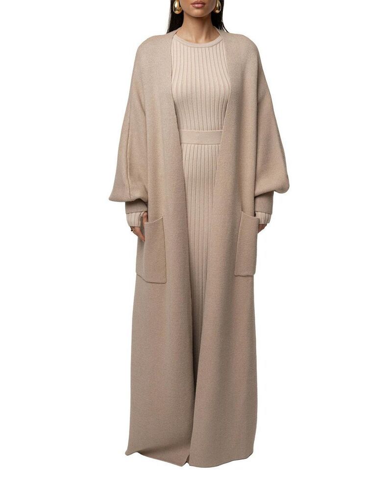 ジェイラックスレーベル レディース アウター カーディガン JLUXLABEL Soft Embrace Cardigan Beige ベージュ