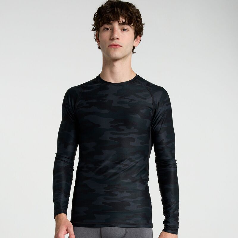 DSG メンズ トップス シャツ DSG Mens Long Sleeve Compression Crew Pure Black Perfect Camo ブラック 9,235円