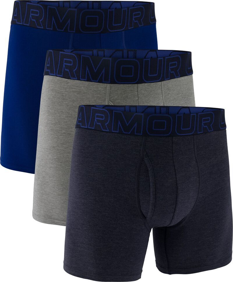 アンダーアーマー メンズ アンダーウェア ボクサーパンツ コットン Under Armour Mens UA Performance Cotton 6 Boxer Briefs 3 Pack Midn