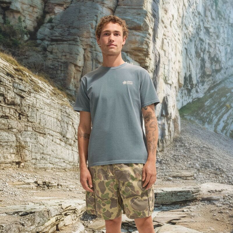 アルパインデザイン メンズ トップス Tシャツ グラフィック Alpine Design Menshort Sleeve Graphic TShirt Gasoline Blue ブルー