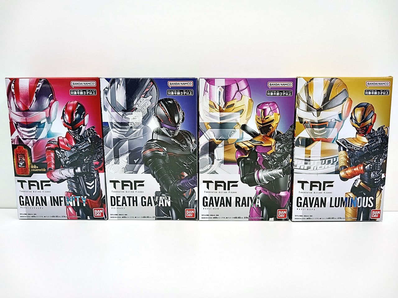 BANDAI NAMCO バンダイ ナムコ TAF フィギュア 4体 まとめ売り ギャバン・インフィニティ デス・ギャバン ギャバン・ライヤ ギャバン・ルミナス 未使用 未開封 混在 [MB-8342] 7,200円