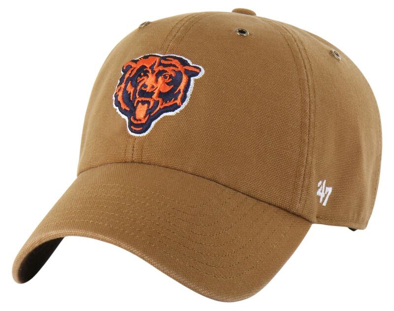 カーハート メンズ アクセサリー 帽子 Carhartt x 47 Carhartt x 47 Adult Chicago Bears Clean Up Brown Dyed Adjustable H