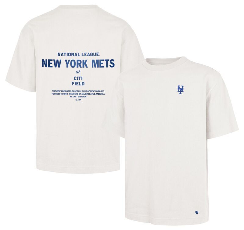 フォーティーセブン メンズ トップス Tシャツ 47 Mens New York Mets White Leon Foundation TShirt NoColor ホワイト
