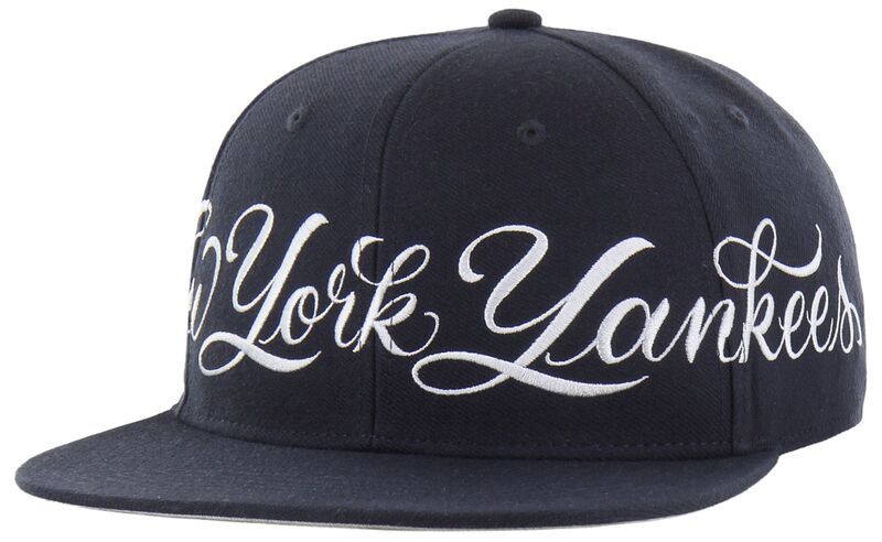 フォーティーセブン レディース アクセサリー 帽子 キャップ 47 Adult New York Yankees Navy Mister Cartoon Script Captain Hat NoCo