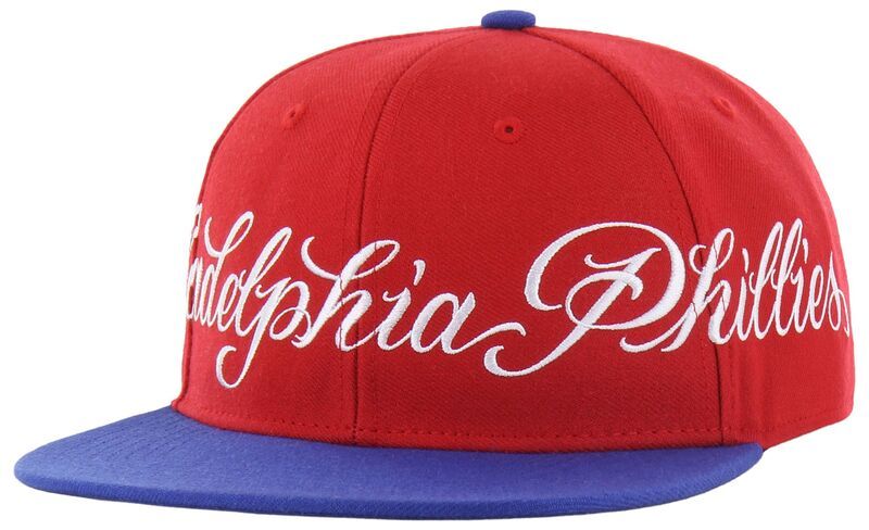 フォーティーセブン メンズ アクセサリー 帽子 キャップ 47 Adult Philadelphia Phillies Red Mister Cartoon Script Captain Hat No