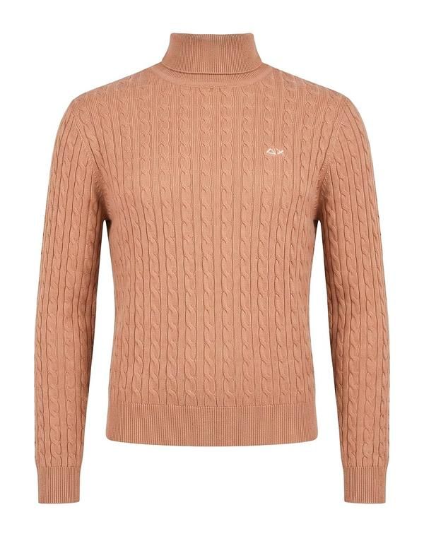 サンシックスティーエイト レディース アウター ニット・セータートルネック SUN 68 Camel キャメル