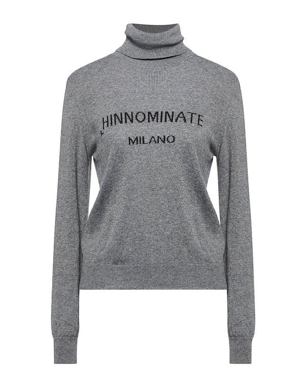 ヒンノミネイト レディース アウター ニット・セータートルネック HINNOMINATE Gray グレー