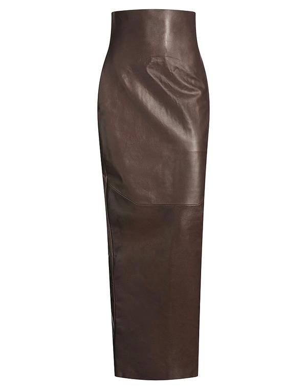 リックオウエンス レディース ボトムスカート RICK OWENS Dark Brown ブラウン