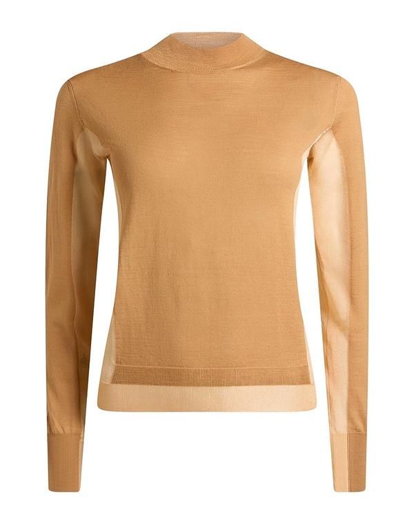 ロベルトコリーナ レディース アウター ニット・セータートルネック ROBERTO COLLINA Camel キャメル