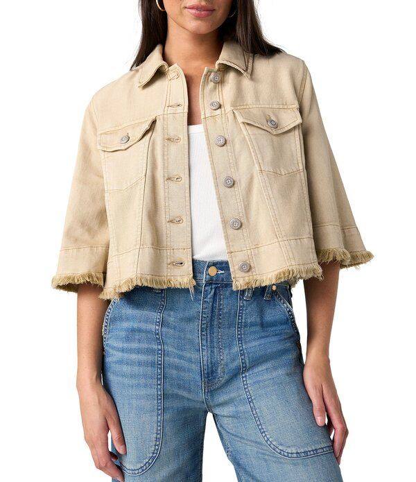 リヴァプール ロサンゼルス レディース アウター ジャケット・ブルゾン Liverpoolos Angelestretch Sate Point Collar 34 Sleeve Flounce Ja