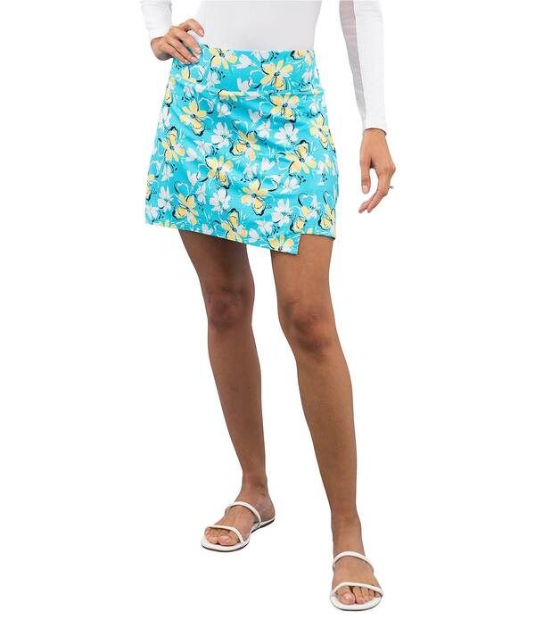 アイビークール レディース ボトムスカート フラワー柄 プリント ミニ フラワー IBKUL Eleanor Floral Printed Faux Wrap Mini Skort Eleanor S 25,404円