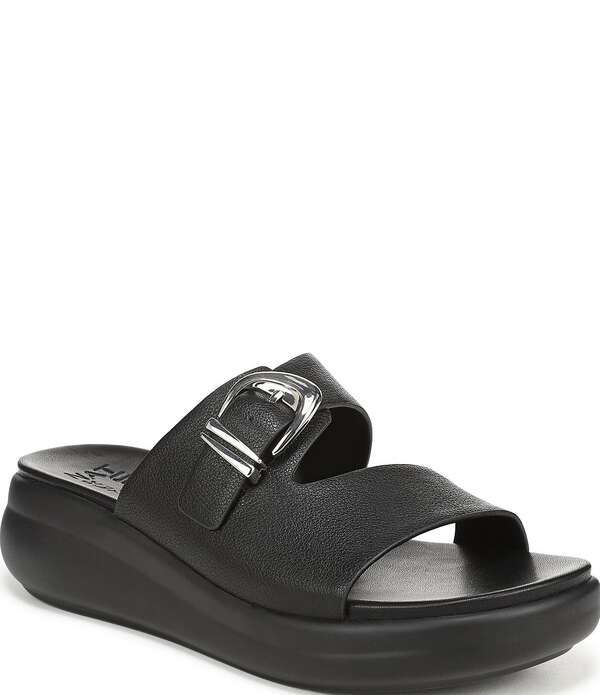 ナチュライザー レディース シューズ サンダル プラットフォーム Naturalizer Calista Tumbled Platform Slide Sandals Black ブラック