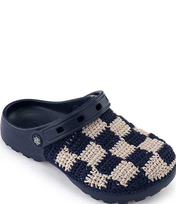 ザサック レディース シューズ サンダル The Sak Crochet Check Pattern EVA Clogs Denim デニム
