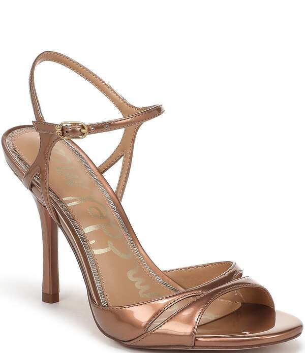 サムエデルマン レディース シューズ サンダル トール アンクル Sam Edelman Cressida Metallic Patent Ankle Strap Dressandals Magnol