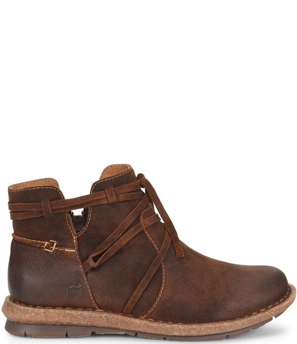 ボーン レディース シューズ ブーツ・レインブーツ レザー Born Tarkiln Leather Wrap Booties Taupe トープ