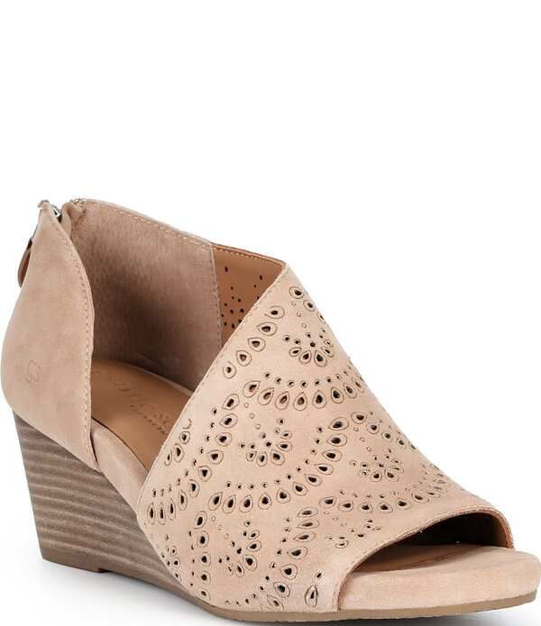 ジェントルソウルズ レディース シューズ サンダル スエード Gentle Souls Talerie Perforated Suede Shootie Sandals Black ブラック