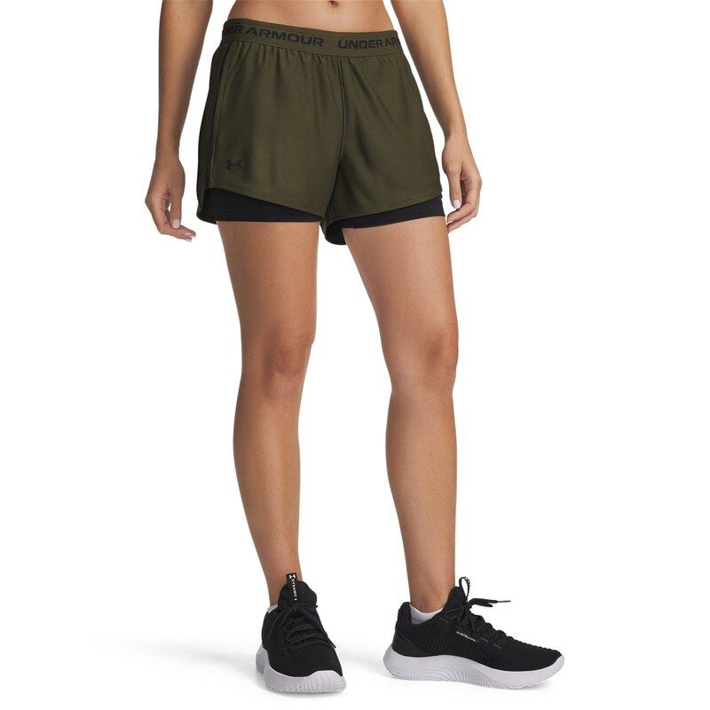 アンダーアーマー レディース ボトムス ハーフパンツ・ショーツ ショートパンツ Under Armour Armour 2in1 Shorts Women Exped Green グリーン