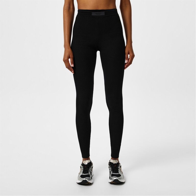 フィアオブゴッド レディース ボトムス カジュアルパンツ リブ レギンス FEAR OF GOD ESSENTIALS Ribbed Full Length Leggings Black ブラック
