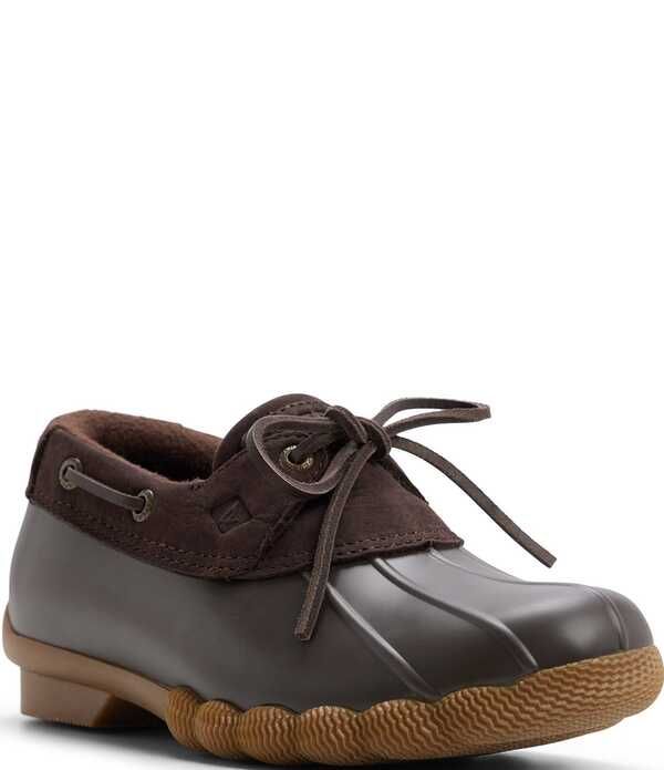 スペリー レディース シューズ Sperry Womensaltwater Lowaterproof Slip On Duck Shoes Dark Brown ブラウン