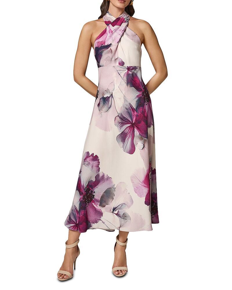 ダナ キャラン ニューヨーク レディース トップス ワンピース ミディ Donna Karanew York Crossover Neck Midi Dressangria Multi マルチカラー