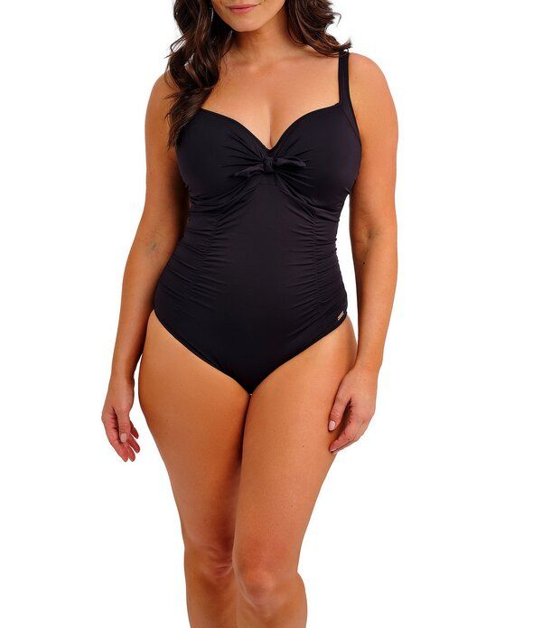 ファンタジー レディース トップス ワンピース Vネック Fantasie Merissa Tie Front VNeck Underwire Plunge One Piece Swimsuit Bl