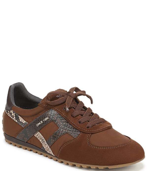 フランコサルト レディース シューズ スニーカー プリント ナイロン Franco Sarto Raquel Nylon Snake Print Accent Sneakers Brown ブラウン