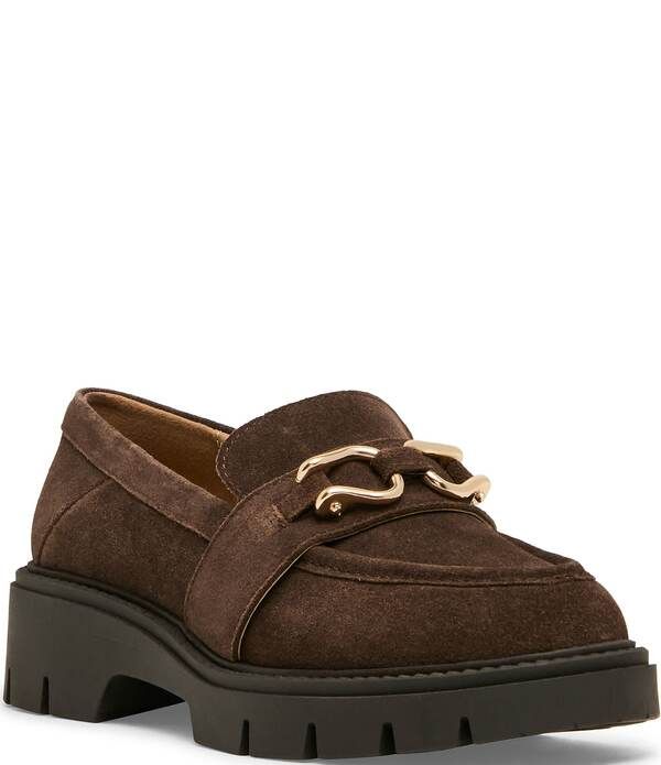 ブロンド レディース シューズ スリッポン・ローファー スエード Blondo Klara Waterproof Suede Bit Lug Loafers Java suede