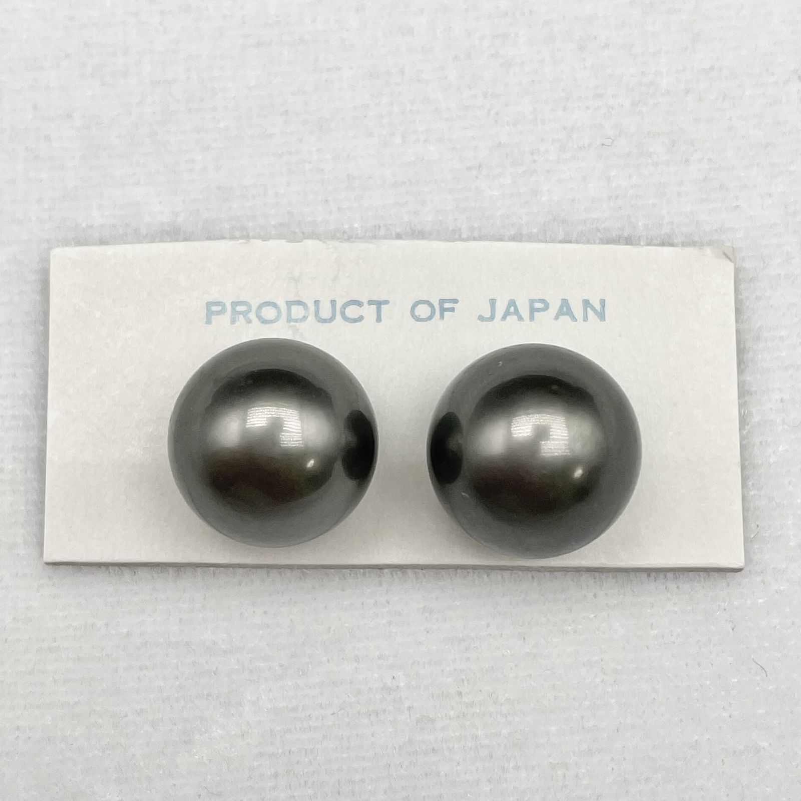 黒蝶真珠 約12.4mm-12.7mm ラウンド珠 無穴 ペア ルース【2735566-0807】