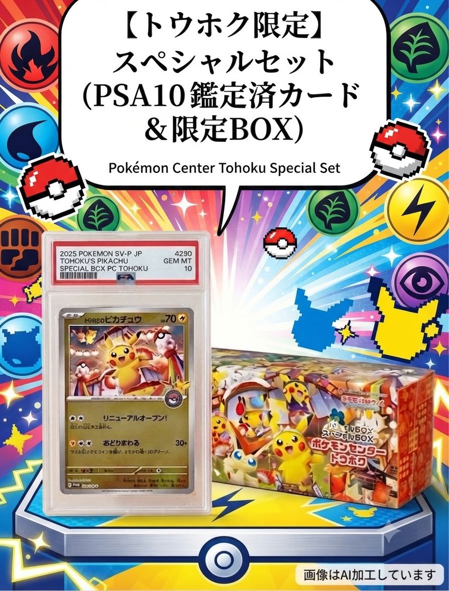 ⭐️スペシャルセット【PSA10】トウホクのピカチュウ ＆ スペシャルBOX ポケモンセンタートウホク 限定セット