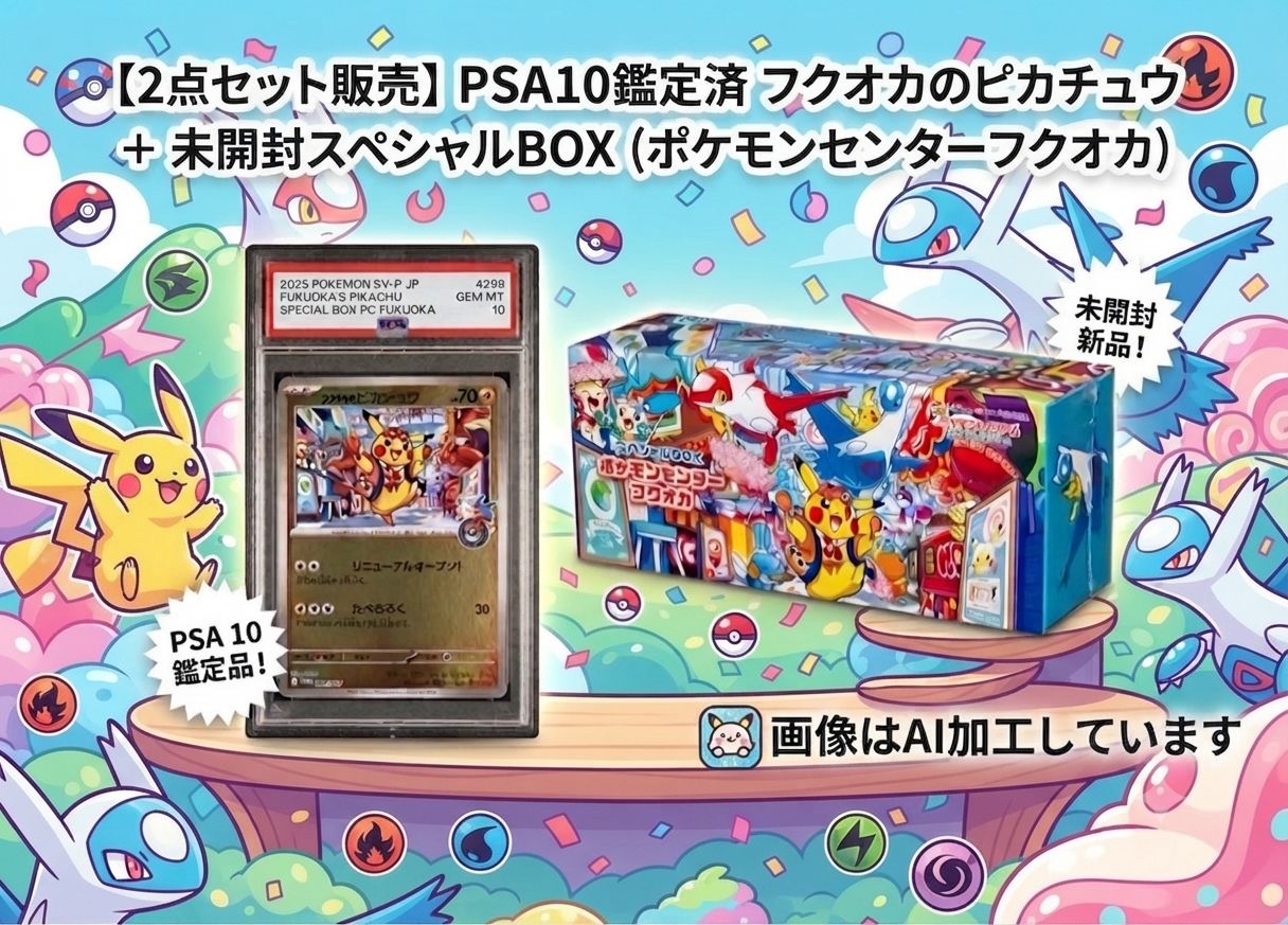 フクオカのピカチュウPSA10 スペシャルBOX セット ⭐️スペシャルセット【限定2点セット】PSA10 鑑定済 フクオカの