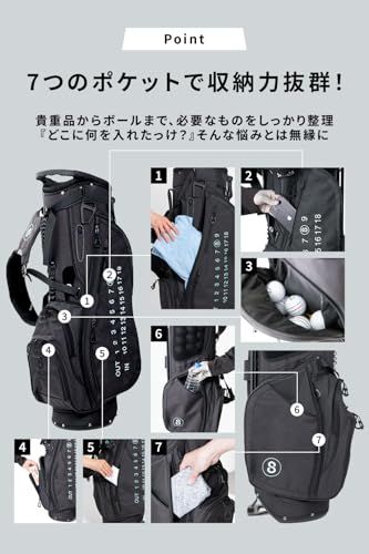 [SPEDEY GOLF] キャディバッグ スタンドバッグ 軽量 2.2kg 防水 5分割 9.0型 ゴルフバッグ メンズ レディース [CB-01 スタンド9.0]pms 436ce079