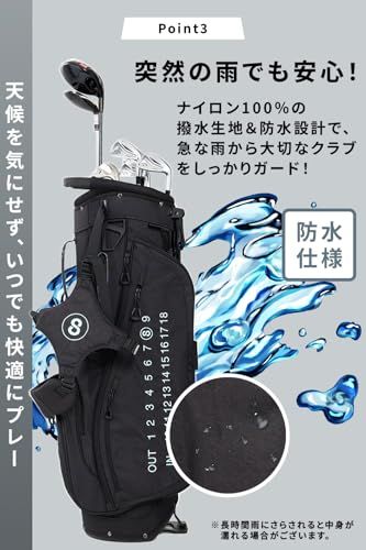 [SPEDEY GOLF] キャディバッグ スタンドバッグ 軽量 2.2kg 防水 5分割 9.0型 ゴルフバッグ メンズ レディース [CB-01 スタンド9.0]pms 436ce079