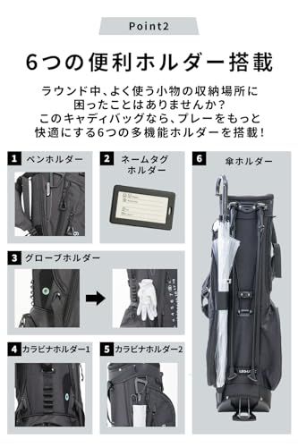 [SPEDEY GOLF] キャディバッグ スタンドバッグ 軽量 2.2kg 防水 5分割 9.0型 ゴルフバッグ メンズ レディース [CB-01 スタンド9.0]pms 436ce079