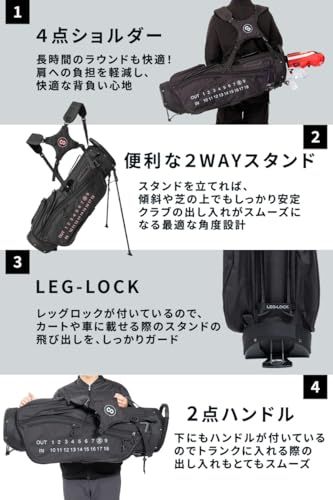 [SPEDEY GOLF] キャディバッグ スタンドバッグ 軽量 2.2kg 防水 5分割 9.0型 ゴルフバッグ メンズ レディース [CB-01 スタンド9.0]pms 436ce079