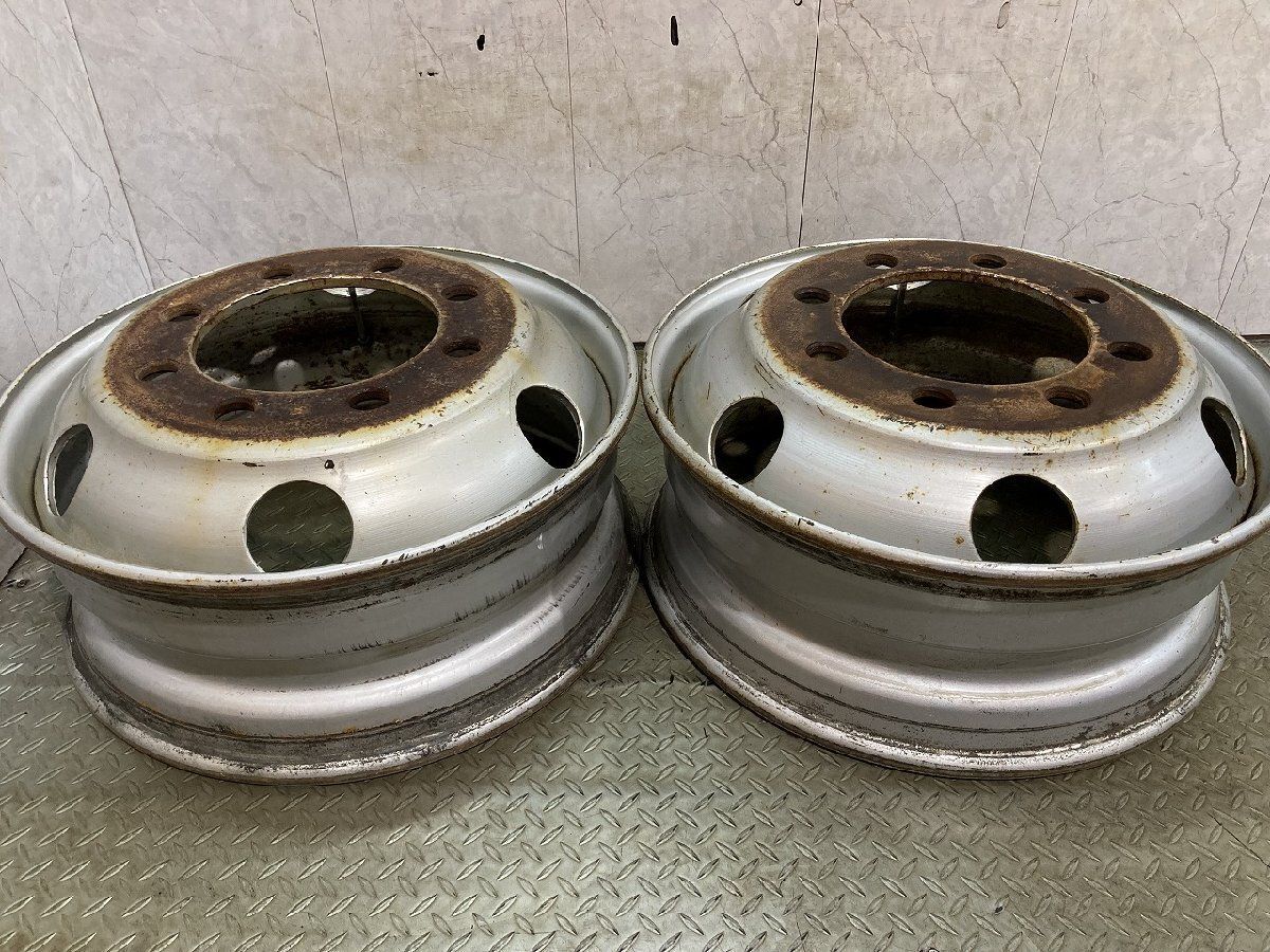TOPY製 トラックホイール 22.5インチ 2本 7.50J8HPCD285+162 JIS規格 大型ダンプ トラック等　(MHD663)