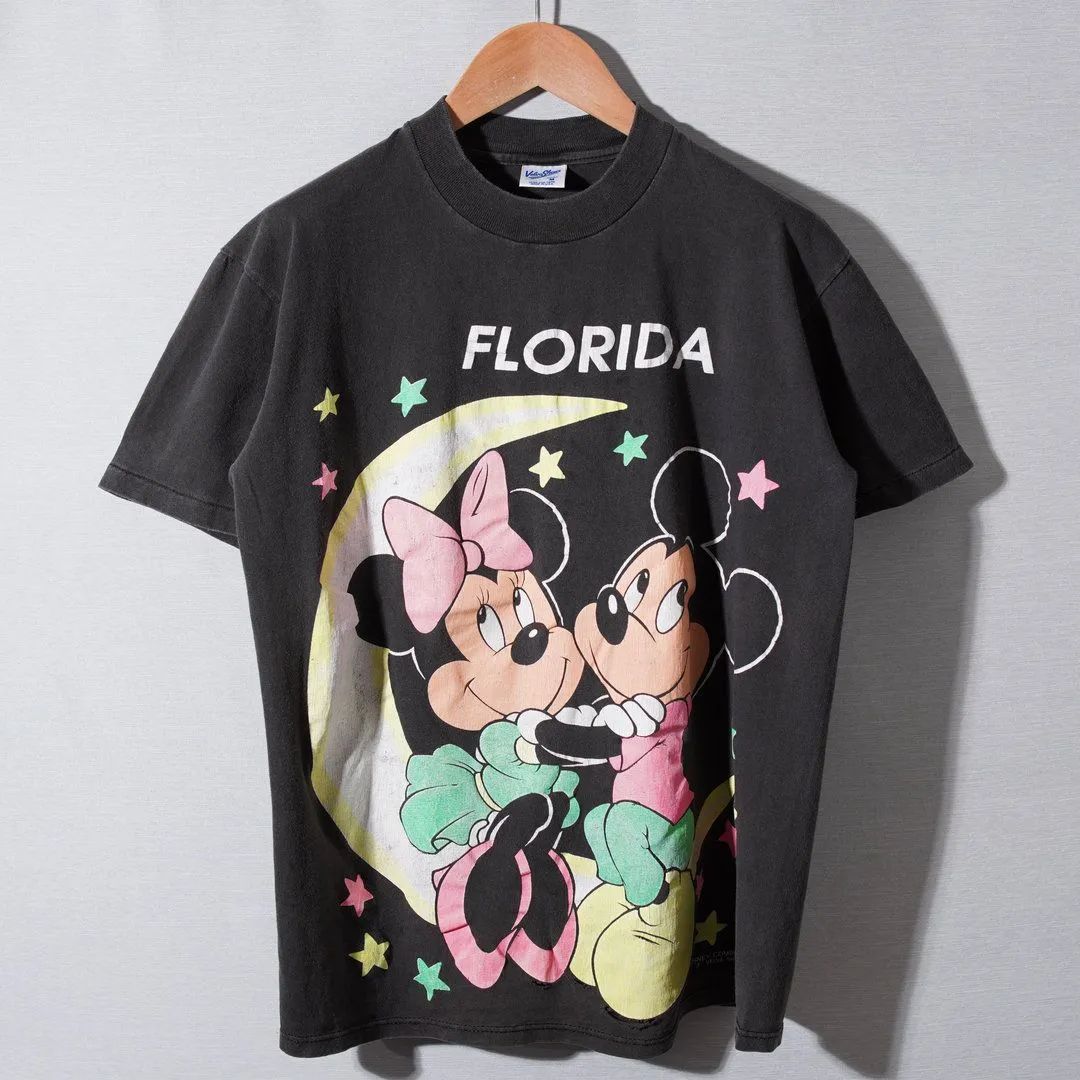 80s USA製 ディズニー Disney Tシャツ M ブラック ヴィンテージ