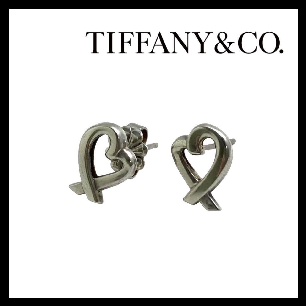 TIFFANY&Co.】ラビングハート ピアス Paloma Picasso/パロマピカソ