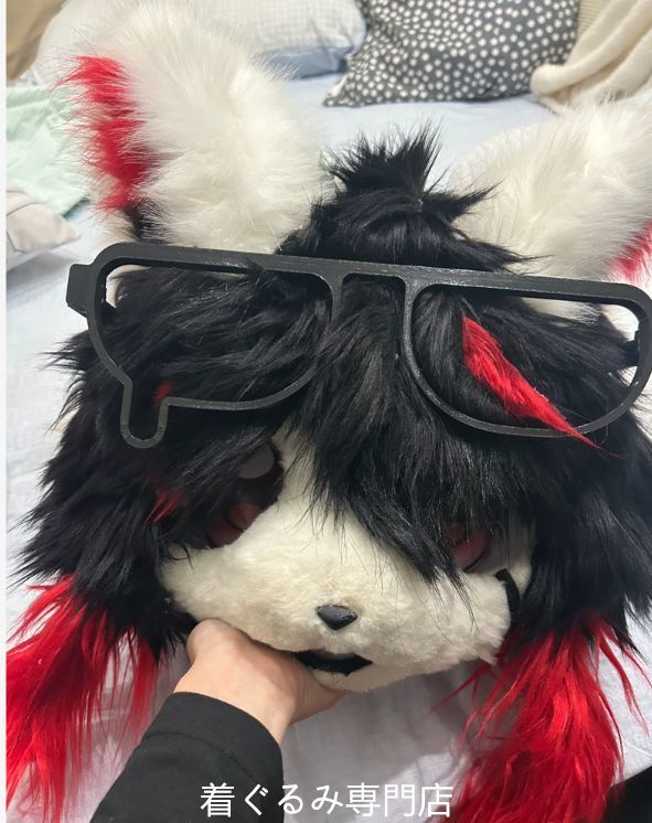 狼　犬　猫　着ぐるみ 　ヘッド ケモノ ファースーツ ぬいぐるみ コスプレ コスチューム Kurumi 一点物 D743