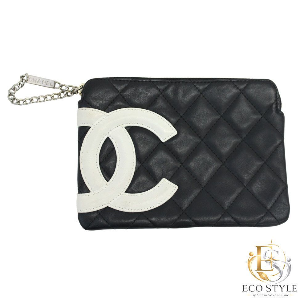 CHANEL（シャネル）ポーチ カンボンラインデザイン マトラッセ加工(中古品C　00008-CH005)
