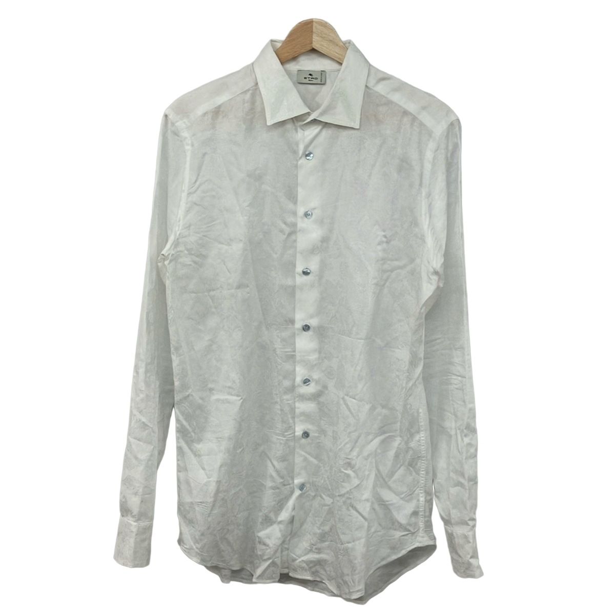 ETRO(エトロ) 長袖シャツ サイズ40 M メンズ美品 - 白 ペイズリー柄