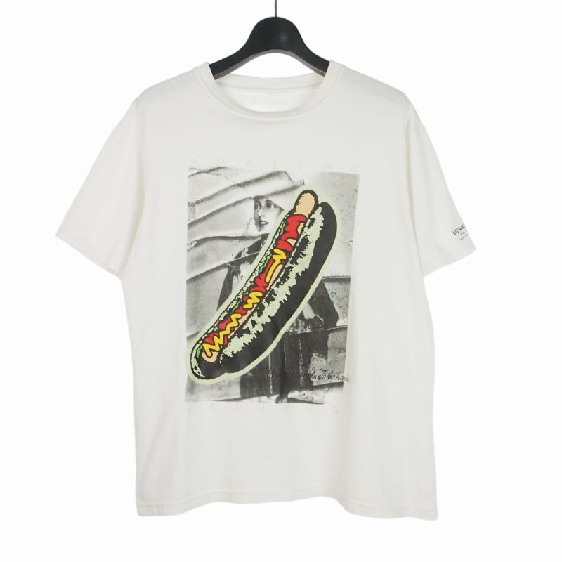 アンダーカバー UNDERCOVER One offi ワンオフ ホットドッグ プリント Tシャツ カットソー 半袖 ホワイト 白