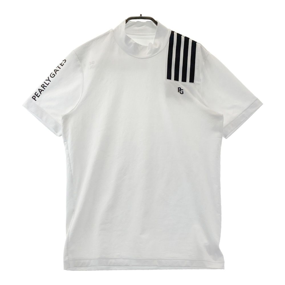サイズ：5 PEARLY GATES パーリーゲイツ 半袖ハイネックTシャツ ホワイト系 [241003002280] ゴルフウェア メンズ ストスト