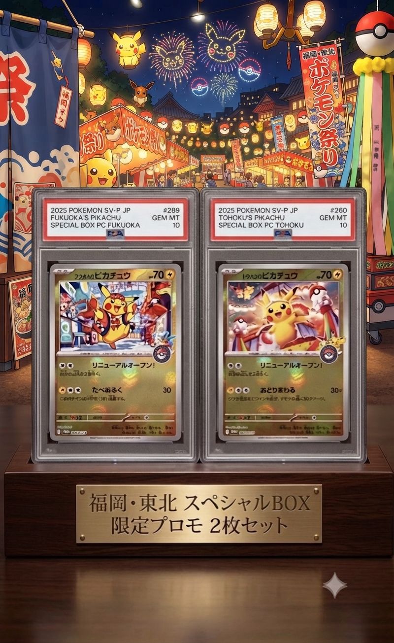 ⭐️限定2点セット【PSA10】ピカチュウ プロモ フクオカ トウホク