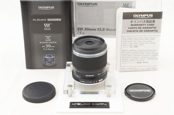 ☆新品同様☆ OLYMPUS オリンパス M.ZUIKO DIGITAL ED 30mm F3.5 Macro 元箱 付属品 ♯26080205